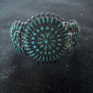 Vintage Turquoise Silver Women's Cuff